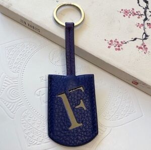 Furla NEW Blue Keychain with SILVER MIRROR